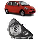 Farol direito honda fit 2003 04 05 06 07 2008 máscara negra