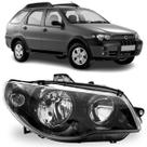 Farol direito palio weekend g3 2004 a 2015 máscara negra