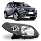 Farol direito sandero 2007 2008 2009 2010 2011 masc. cinza
