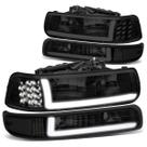 Farol DNA MOTORING HL-LB-CSIL99-BK-SM-CL1 LED DRL Silverado