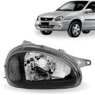 Farol esquerdo corsa pickup 1995 a 2003 mascara negra vidro Farol esquerdo corsa pickup 1995 a 2003 mascara negra vidro