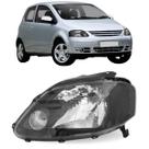 Farol esquerdo fox 2003 04 05 06 07 08 2009 mascara negra