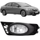 Farol esquerdo milha new civic 2009 2010 2011 com grade