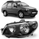 Farol esquerdo palio weekend g3 2004 a 2015 máscara negra