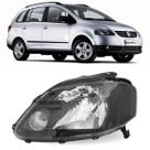 Farol esquerdo spacefox 2003 04 05 06 07 08 09 mascara negra