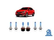 Farol Fiat Cronos Kit Lâmpadas 8500k Baixo H7 Alto H7 Milha