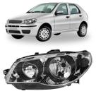 Farol fiat palio siena strada g3 cromado canhao negro ld