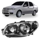 Farol fiat palio siena strada g3 cromado canhao negro ld