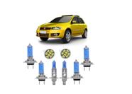 Farol Fiat Stilo Alto Baixo Milha Kit Lâmpada Super Branca