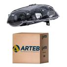 Farol Fiat Strada 2011 Foco Duplo Mascara Negra Esquerdo Arteb