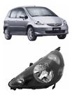 Farol Fit 2003/2007 Mascara Negra Lado Esquerdo