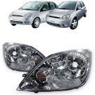 Farol ford fiesta 2003 2004 2005 2006 2007 esquerdo cromado