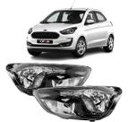 Farol Ford Ka sedan 2015 2016 2017 2018 Mascara Negra Unidade