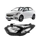Farol GM Onix Prisma 2017 a 2019 Mascara Negra Sem Led Esquerdo Farol GM Onix Prisma 2017 a 2019 Mascara Negra Sem Led Esquerdo
