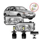 Farol gol g2 1995 até 2000 masc cromado super led tech-one