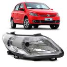 Farol Gol G5 09 até 12 Duplo Cromado Defletor Malha Lado Dir