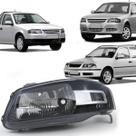 Farol Gol Power Parati Saveiro G4 Ate 2009 Le Mascara Negra Com Defletor Pisca Cromado H4 5W0941005H