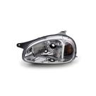 Farol H4 Carcaca Cinza Moldura Metalizada Gm Chevrolet Corsa 2000 a 2010 Lado Esquerdo