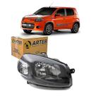Farol H4 Mascara Negra Novo Lado Direito Arteb Fiat Uno 2010 A 2014 160768 Farol H4 Mascara Negra Novo Lado Direito Arteb Fiat Uno 2010 A 2014 160768