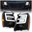 Farol HECASA para Cadillac Escalade 2007-2014 com Tubo de LED