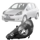 Farol honda fit 2003 2004 2005 2006 masc negra lado esquerdo