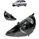 Farol honda fit 2003 2004 2005 a 2008 mascara negra esquerdo