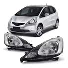 Farol Honda Fit 2009 2010 2011 2012 Mascara Negra Le