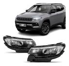 Farol Jeep Compass Full Led Dianteiro 2022 2023 2024 2025 ELETRICO Com MOT Com LED Com REATOR 6 Pinos
