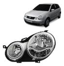 Farol Lado Esquerdo Cromado Polo 2002 2003 2004 2005 2006