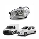 Farol Lado Esquerdo Fiat Uno Fiorino Evo Vivace 2010/2015 Cromado