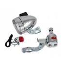 Farol Lanterna Bike Retro Redondo (dinamo+lant) 12vx6w Cromado