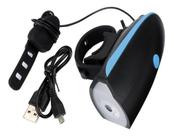 Farol Lanterna Para Bicicleta Recarregável Ledcom Buzina Zem