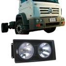 Farol Ld Preto Com Carcaca Moldura Heavy Line Titan2003 Em Diante