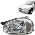 Farol Le Corsa Hatch Sedan Pisca Amarelo Carcaça Preto Lente Policarbonato Farol Le Corsa Hatch Sedan Pisca Amarelo Carcaça Preto Lente Policarbonato