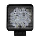 Farol LED Auxiliar Quadrado 9 LEDs 27W 6000K Bivolt 12/24V