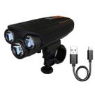 Farol LED Bike Recarregável USB 400 LUMENS C/ Sensor Luz e Indicador de Bateria
