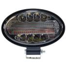 Farol led oval branco com strobo azul vermelho 144w