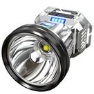 Farol LED recarregável 1200mAh, bateria 13x8x7cm, prata
