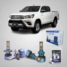 Farol led toyota hilux 2016 2017 2018 2019 2020 3x mais forte