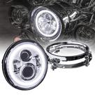 Farol LED TRUE MODS de 7 pulgadas para Harley Davidson con soporte