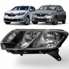 Farol Logan Sandero 2015 2016 2017 18 Mascara Negra esquerdo Farol Logan Sandero 2015 2016 2017 18 Mascara Negra esquerdo