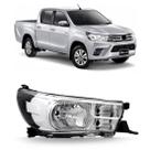 Farol Manual Elétrico Hilux 16 A 2020 S/ Led Cromado/ Preto Farol Manual Elétrico Hilux 16 A 2020 S/ Led Cromado/ Preto
