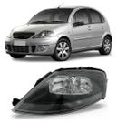 Farol Mascara Negra Citroen C3 2003 04 a 2011 2012 Esquerdo