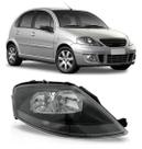 Farol Mascara Negra Citroen C3 2003 2004 a 2011 2012 Direito