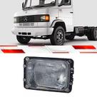 Farol MB Cara Chata 709 712 1995 Ate 1999 LE H4 Refletor Alto e Baixo Lente Vidro Refletor e carcaça em termoplástico 6888207461