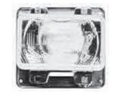 Farol MB O370 Cara Preto 1983 Ate 1988 Le Alto Baixo Com Moldura Cromado Completo Usa Lampada H4