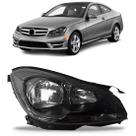 Farol Mercedes Classe C 2012 a 2014 Máscara Negra S/ Xênon