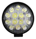 Farol Milha 14 Leds Off Road Redondo 48w