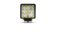 Farol Milha 48w Quadrado 16 Leds Branco Jeep Troller Offroad - Vx