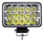 Farol Milha Auxiliar 15led 45w 9v36v Retângulo Offroad 6500k Farol Milha Auxiliar 15led 45w 9v36v Retângulo Offroad 6500k